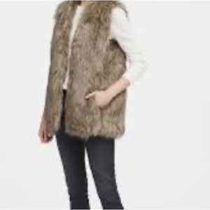 Banana Republic Faux Fur Vest